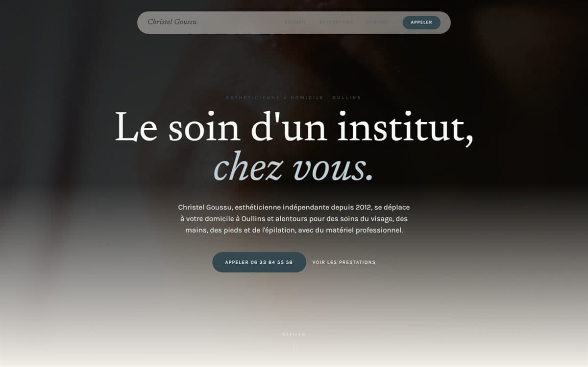 Page d'accueil du site de Christel Goussu
